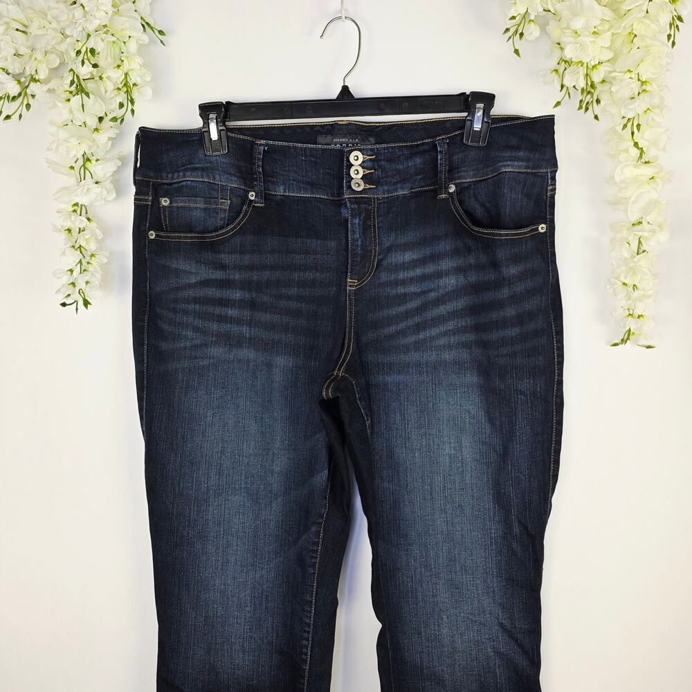 Torrid Premium Jegging Plus Size 20R Dark Wash Stretch Skinny Y2K 2003 Mid Rise - Picture 3 of 12
